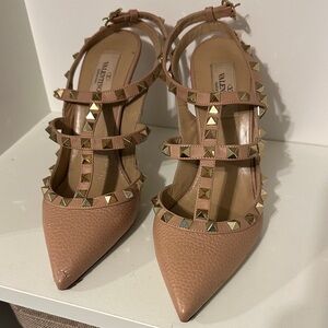 Valentino Women's Pink Studded Heels